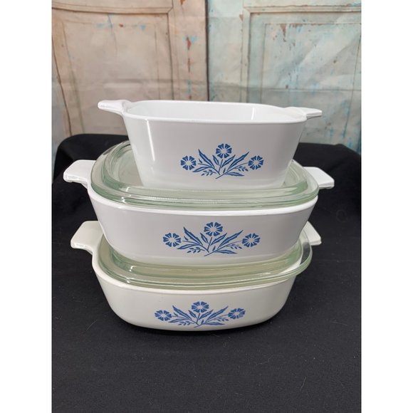 Corningware Kitchen Vintage Cornflower Blue Corning Ware Dishes